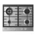 Hoover  Gas Built-in Hob, 60cm, 4 Burner, Stainless Steel- HHG6BR4MX