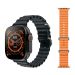 T800 Ultra Smart Watch Series 8, 49mm - Black with Extra Silicone Strap - Orange