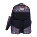 Gharibo Bags School Backpack With Pencil Case for Girls, Motifs Pattern - Multi Color