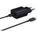شاحن سامسونج، 3 امبير، 25 وات، كابل USB-C، اسود - EP-TA800