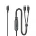 كابل USB-C  انكر 2 في 1، 1.2 متر، اسود - A8895H11