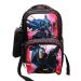 Gharibo Bags School Backpack With Lunch Bag and Pencil Case for Boys, Batman Pattern - Black and Red
