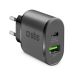 شاحن اس بي اس، 2 منفذ، 25 وات، اسود - TETRPD25W