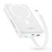 Baseus Magnetic Mini Wireless Power Bank with Built-in Type-C Cable, 1 Port, 10000 mAh, 30W, White - P1002210B223-00