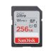 بطاقة ذاكرة SDXC سانديسك الترا كلاس 10، سعة 256 جيجا، اسود - SDSDUN4-256G-GN6IN