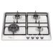 Nardi Built-In Gas Hob, 4 Burners, Silver - VG43 EAVX