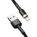 كابل USB لايتينج باسيوس كافول، 2.4 امبير، 1 متر، اسود وذهبي - QC3.0