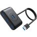 موزع USB يو جرين 4 في 1، طول 1 متر، اسود - CR113-20291
