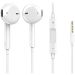 In Ear Wired Earphone with Mic, White - G-H6YN
