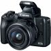 Canon EOS M50 Camera, 24.1MP, 15-45mm - Black