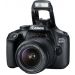 كاميرا ديجيتال كانون DSLR بعدسات ثلاثية من 18 إلى 55 ملم EOS 4000D - اسود