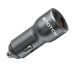 Notch GoPower Car Charger, 36W, 2 USB Ports - Grey