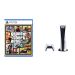 Sony PlayStation 5, 1 Wireless Controller, White - CFI-1016A01 MEE, with Grand Theft Auto V for PlayStation 5
