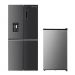 White Whale No Frost Inverter Refrigerator, 435 Liters, Black - WR-7399AB, with Mini Bar Refrigerator, 95 Liters, Silver - WRH4KSS