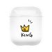King Printed Protective Case Cover For Apple AirPods 1-2 White-Black-Yellow