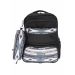 Gharibo Bags School Backpack With Pencil Case For Kids, Feathers Pattern - Black