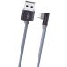كابل USB فئة L مايكرو بوروفون، 1 متر، رمادي - BX26