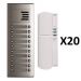Auta Outdoor Intercom, 20 Lines, Silver and White - 749790