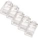 مجموعة من 100 قطعة من وصلات كابلات الشبكة ،شفاف-Rj45 Cat5/5e