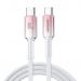 Joyroom Crystal Clear Series Charging Cable USB-C, 60 Watt, 1.2 Meters, White -  S-A42
