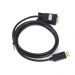 كابل توبي Display Port إلى VGA، طول 1.8 متر، اسود - DC605