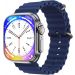 X8 Ultra Smart Watch, 2.08 Inch - Dark Blue