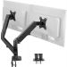 Vivo Dual Arm Holder for 17 to 27 Inch Monitors, Black - V102O