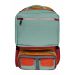 Gharibo Bags School Backpack For Girls, Stripe Pattern - Light Blue and Red