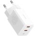 Baseus Wall Charger, 40W, 2 USB-C Ports, White - CCGP180102