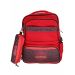 Gharibo Bags School Backpack With Pencil Case For Girls, Beehives Pattern - Red