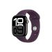 Apple Watch Series 10 42mm, Jet Black Case With Plum Strap