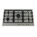 Icon Gas Built-in Hob, 90cm, 5 Burners - Silver