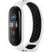 Breathable Silicone Sport Strap for Xiaomi Mi Band 5/Mi Band 6 Smartwatch (White & Black)