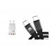 Majentik Wall Charger, 25 Watt, 2 Ports, Type-C, White - MC-002 With Cable