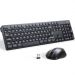 Ugreen Wireless Mouse and keyboard Set, Black - MK006