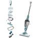 Black + Decker Water Tank Steam Mop Cleaner with Attachments, 1600 Watt, White and Blue - BHSM166DSM-GB