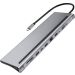 USB Type C 11 in 1 Hub - Silver