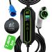 EVPLUG Type 1 Electric Car Charging Cable, 32A, 7.4kW - Black and White