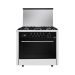 Fresh Professional Style Gas Cooker, 5 Burners,  Stainless Steel and Black - 500008130