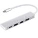 موزع 4 في 1 بمنفذ USB-C، لاجهزة بمنفذ C - رمادي