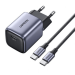 شاحن يوجرين نيكسود، مع كابل USB فئة C، بقدرة 30 وات، منفذ USB فئة C، اسود - CD319