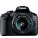 كاميرا كانون EOS 2000D بعدسة DSLR، دقة 24.1 ميجا بكسل، 18-55 مم - اسود