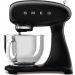 Smeg Stand Mixer With Attachments, 4.8 liters, 800 watts, Black - ‎‎SMF03BLEU
