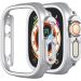 Compatible with Apple Watch Ultra 49mm Hard PC Case Cover Resistant Impact Shockproof Protective All-Around Edge Protective PC Hard Bumper Cover Face for Apple Watch Ultra 49mm (Silver)