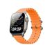 Ultra T800 Series 8 Smart Watch, 49mm- Silver Case and Orange Strap