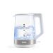 Tank Glass Electric Kettle, 1.7 Liters, 1850 Watt, Transparent and White - KG-2318