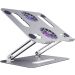 Adjustable Laptops Stand with Fan - Silver