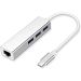 4 in 1 USB-C Hub for Type-C Devices - Silver