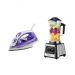 Sokany Electric Blender, 2.5 Liters, 6000 Watt, Black and Silver - SK-999, Steam Iron, 2000 Watt, Purple- SK-YD-2111