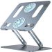 Adjustable Laptops Stand with Fan - Silver